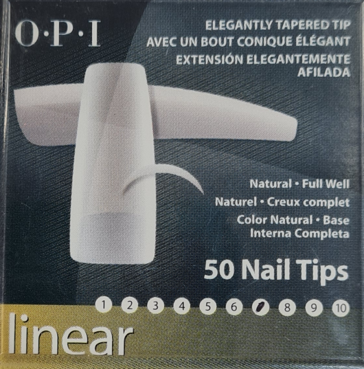 OPI NAIL TIPS - LINEAR - Full-well - Size 7 - 50 tips